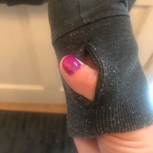 Champion long sheet with hole for thumbs